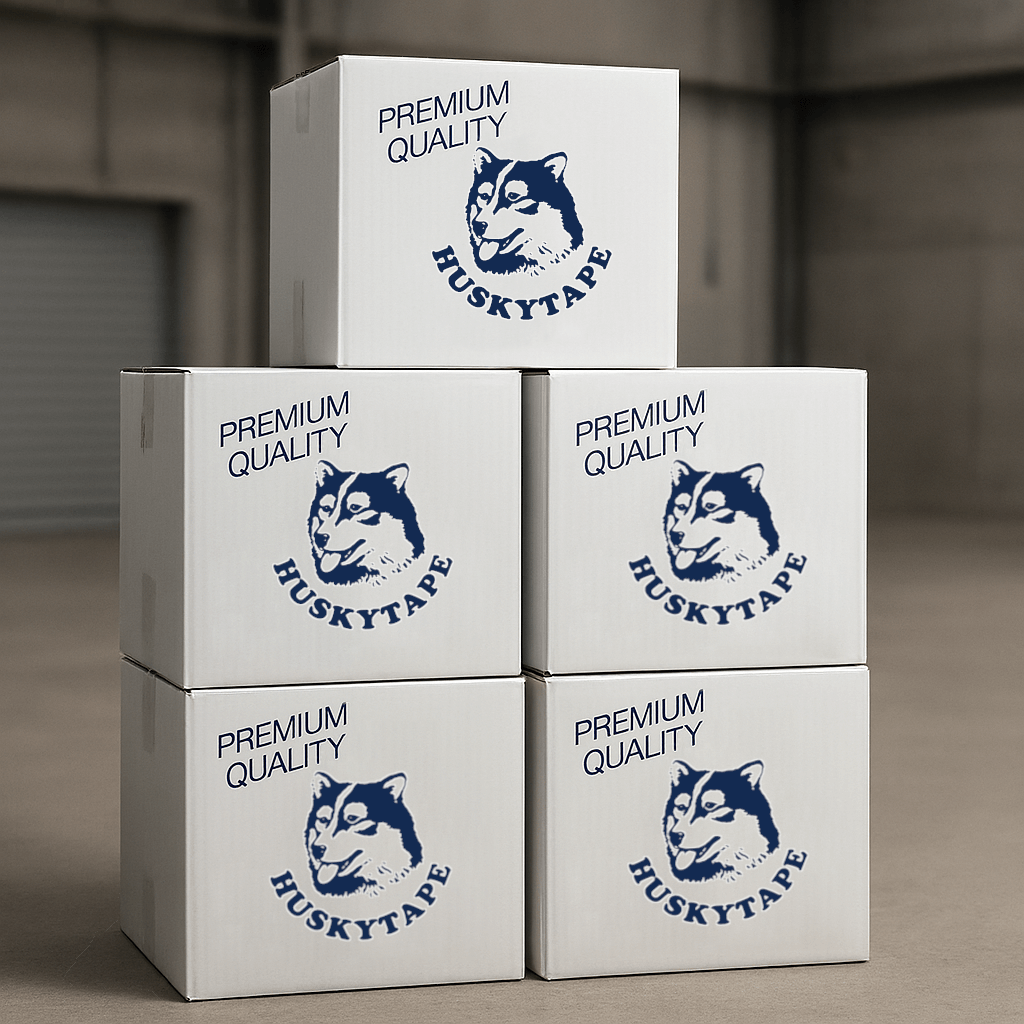Husky Tape cartons in warehouse