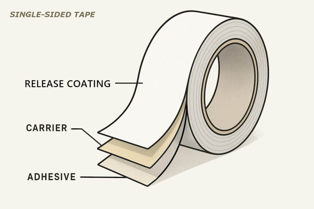 Tape Construction Single Sided single sided adhesive tape guide - construction drawing